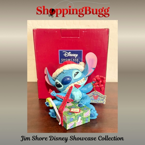 Jim Shore Disney Bad Wrap Stitch Resin Figurine 6002833 ~ Lilo & Stitch (SB1428) - Picture 1 of 15